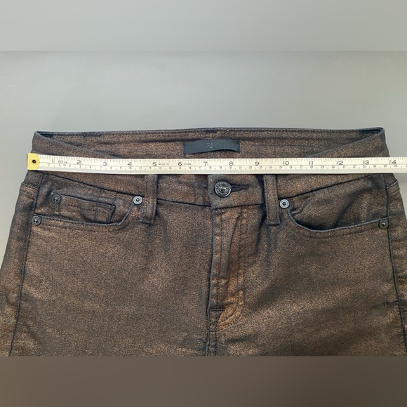 7 For All Mankind- Metallic Skinny Jeans- 26 - Picture 6 of 7